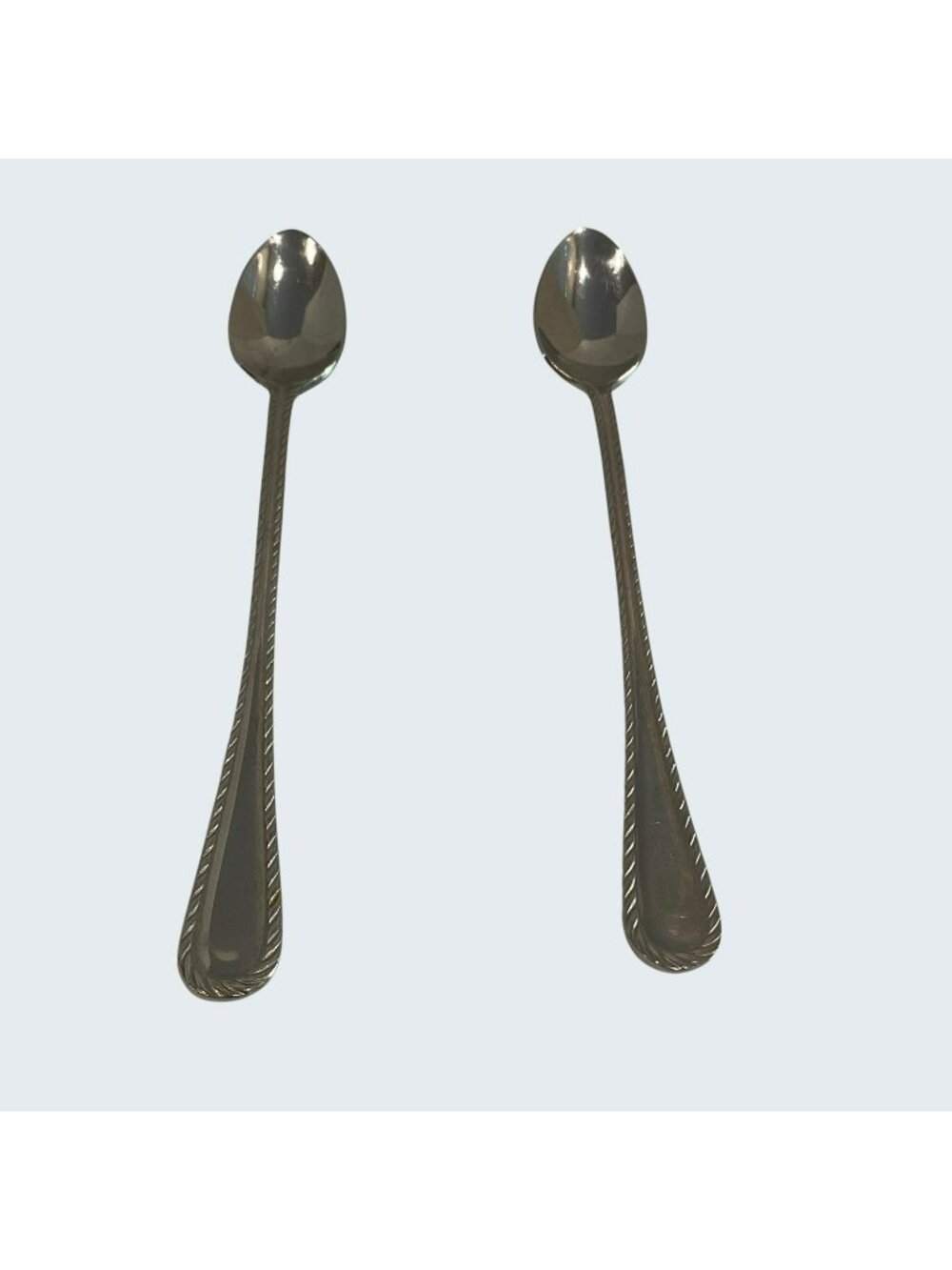 Oneida Belmont Lyons Iced Tea Spoon Lot of 2 Gloss Stainless Flatware China